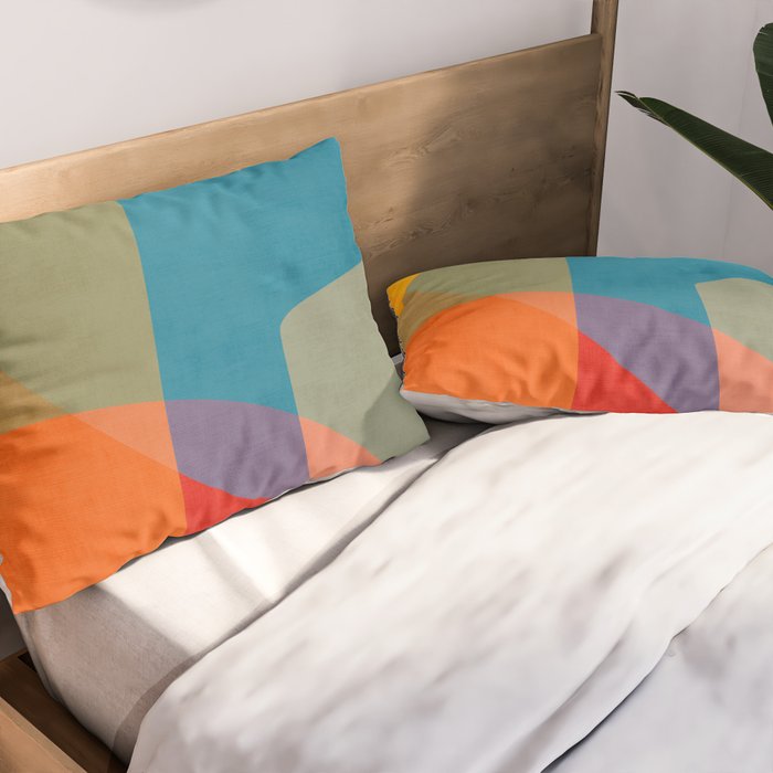 Colorful Modern Abstract Art III Pillow Sham Gallery Image 2