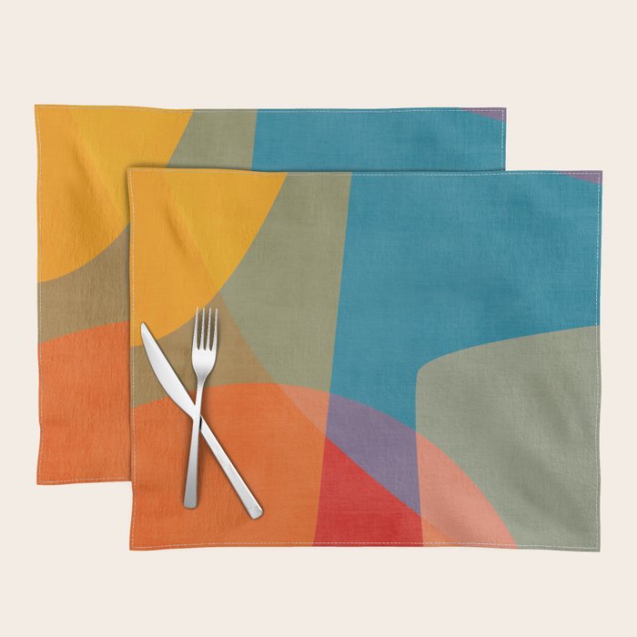 Colorful Modern Abstract Art III Placemat Gallery Image 1