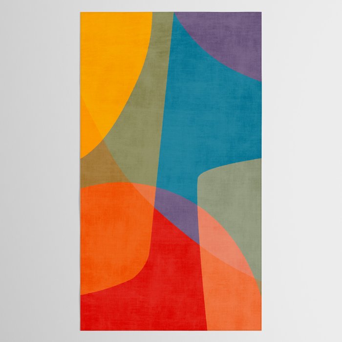Colorful Modern Abstract Art III Tablecloth Gallery Image 2