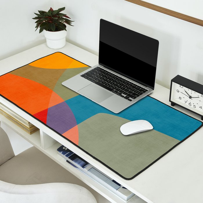 Colorful Modern Abstract Art III Desk Mat Gallery Image 2