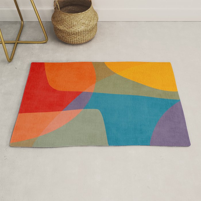 Colorful Modern Abstract Art III Rug Gallery Image 1
