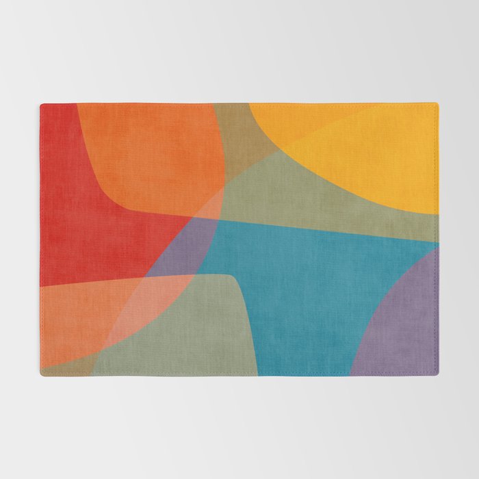 Colorful Modern Abstract Art III Rug Gallery Image 2