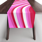 Wavy Stripes XVII - Y2K Pink and Red Table Runner Gallery Image 1