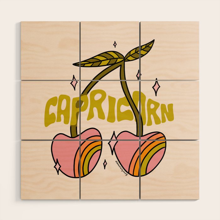 Capricorn Cherry Wood Wall Art Gallery Image 1