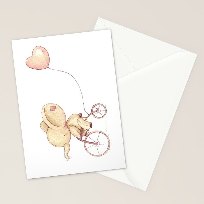 Elephant riding his bike Stationery Card Gallery Image 2