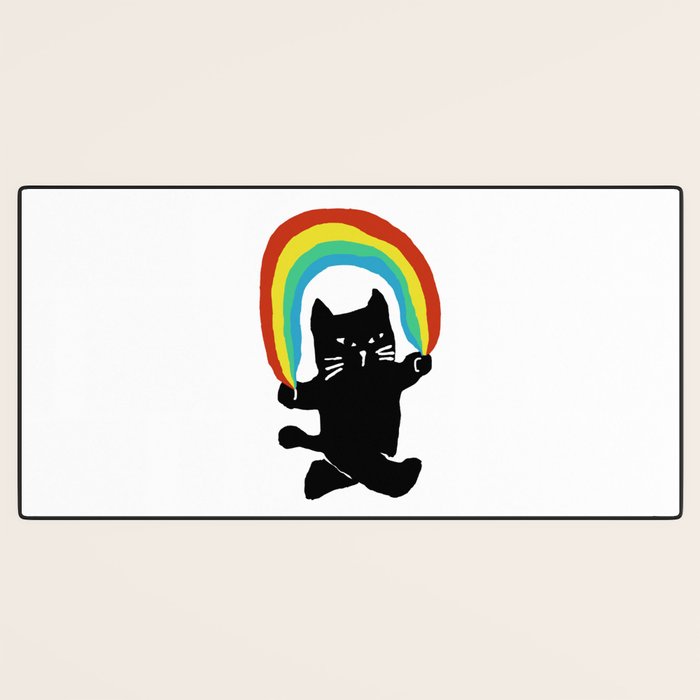 Rainbow cat Desk Mat Gallery Image 3