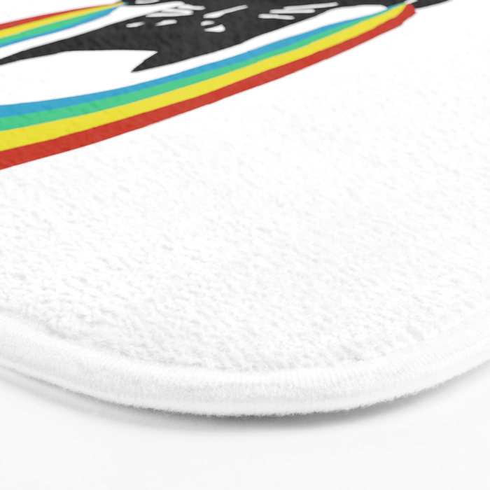 Rainbow cat Bath Mat Gallery Image 3