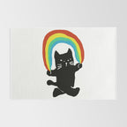 Rainbow cat Rug Gallery Image 2
