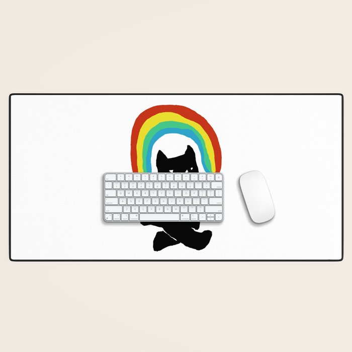 Rainbow cat Desk Mat Gallery Image 1