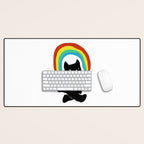 Rainbow cat Desk Mat Gallery Image 1