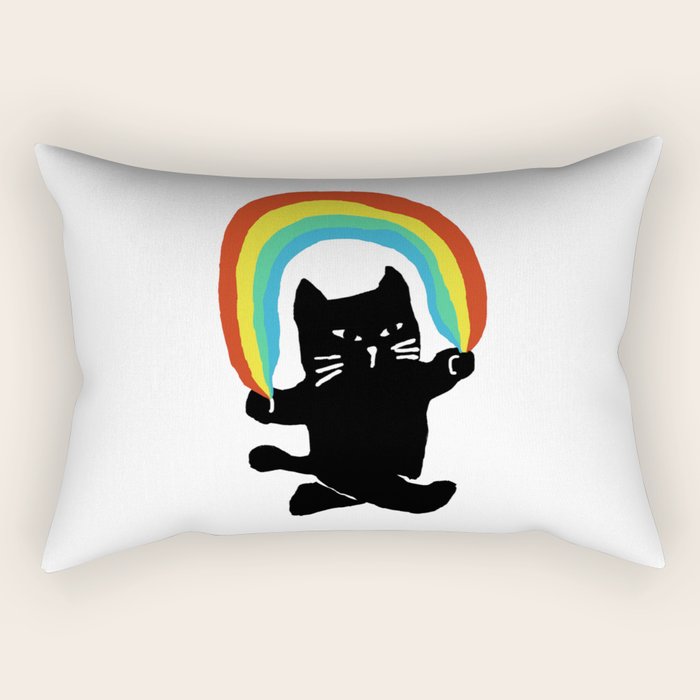 Rainbow cat Rectangular Pillow Gallery Image 1