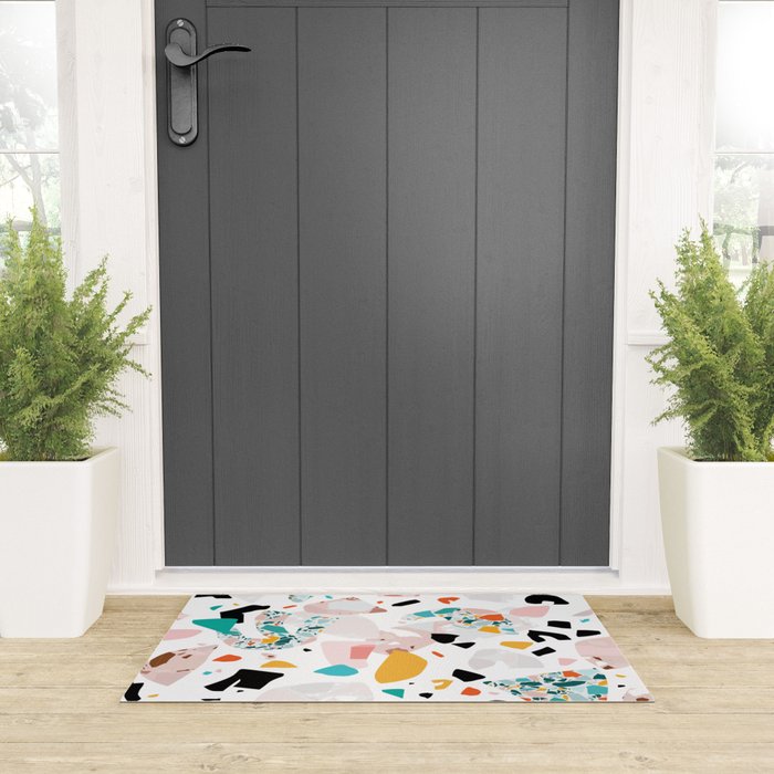 Mixed Mess I. / Collage, Terrazzo, Colorful Welcome Mat Gallery Image 3