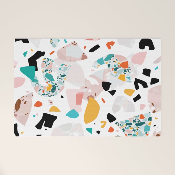 Mixed Mess I. / Collage, Terrazzo, Colorful Welcome Mat Gallery Image 1