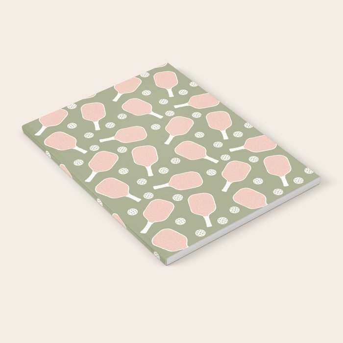 Preppy Pink Pickleball Notebook Gallery Image 1