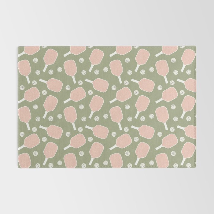 Preppy Pink Pickleball Rug Gallery Image 2