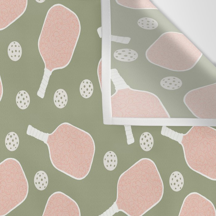 Preppy Pink Pickleball Wall Tapestry Gallery Image 3