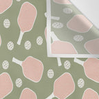 Preppy Pink Pickleball Wall Tapestry Gallery Image 3