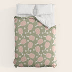 Preppy Pink Pickleball Duvet Cover Gallery Image 6