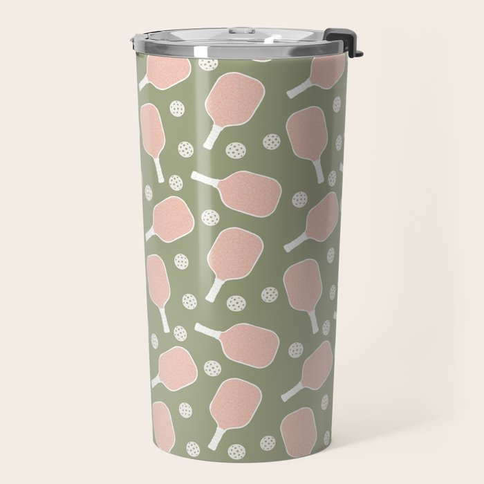 Preppy Pink Pickleball Travel Mug Gallery Image 2