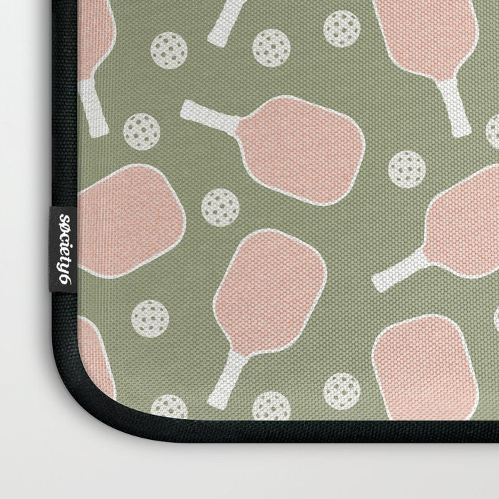 Preppy Pink Pickleball Laptop Sleeve Gallery Image 3