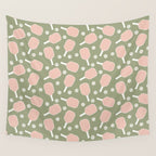 Preppy Pink Pickleball Wall Tapestry Gallery Image 4