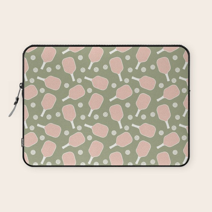 Preppy Pink Pickleball Laptop Sleeve Gallery Image 1