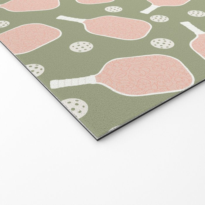 Preppy Pink Pickleball Welcome Mat Gallery Image 2