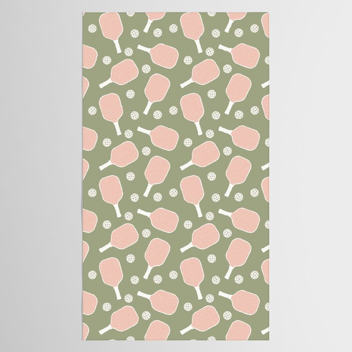 Preppy Pink Pickleball Tablecloth Gallery Image 2