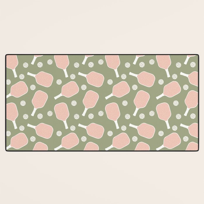 Preppy Pink Pickleball Desk Mat Gallery Image 3