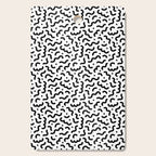 Black and white line doodle squiggle pattern Cutting Board Gallery Image 1