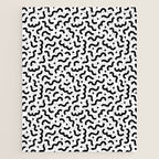 Black and white line doodle squiggle pattern Jigsaw Puzzle Gallery Image 1