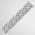 Black and white line doodle squiggle pattern Table Runner Gallery Image 3