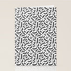 Black and white line doodle squiggle pattern Stationery Card Gallery Image 2