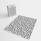 Black and white line doodle squiggle pattern Jigsaw Puzzle Gallery Image 2