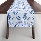 Blue and White Sea Life Table Runner Gallery Image 1