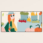 Girl at the farmers market Desk Mat Gallery Image 3