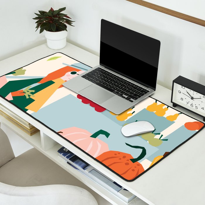 Girl at the farmers market Desk Mat Gallery Image 2