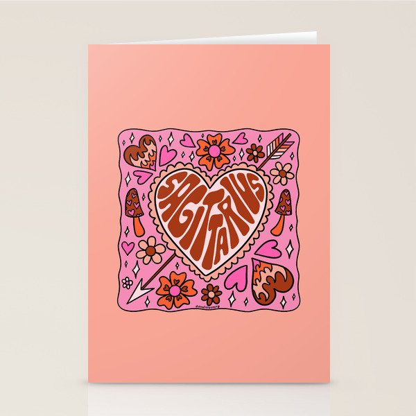 Sagittarius Heart Stationery Card Gallery Image 1
