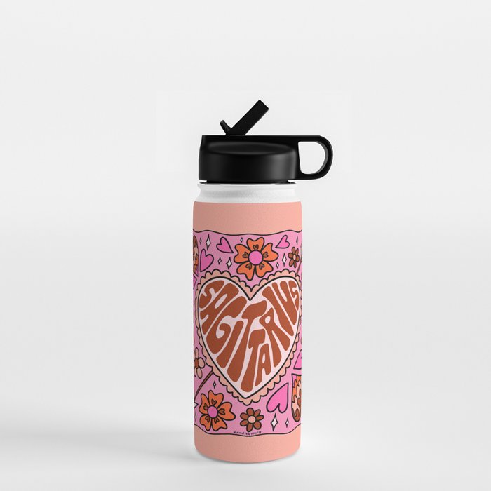 Sagittarius Heart Water Bottle Gallery Image 1