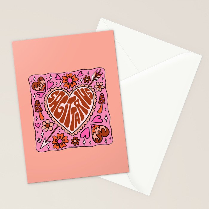 Sagittarius Heart Stationery Card Gallery Image 2