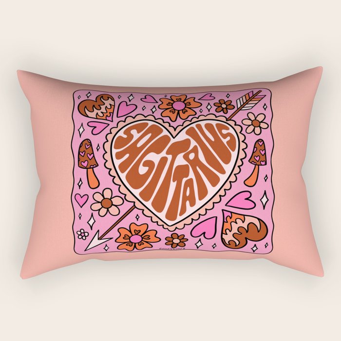 Sagittarius Heart Rectangular Pillow Gallery Image 1