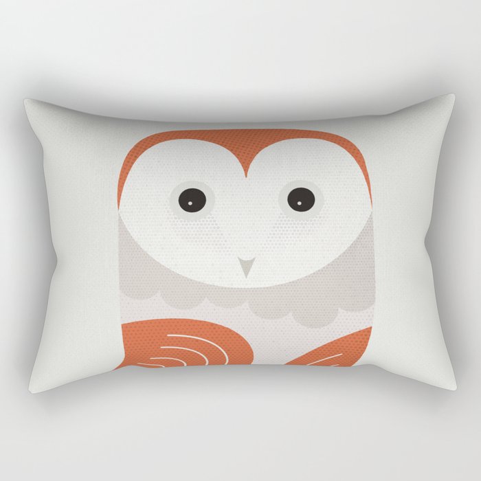 Whimsy Barn Owl Rectangular Pillow Gallery Image 2
