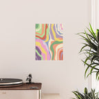 Retro Colorful Swirl Pattern Poster Gallery Image 2