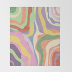 Retro Colorful Swirl Pattern Throw Blanket Gallery Image 2