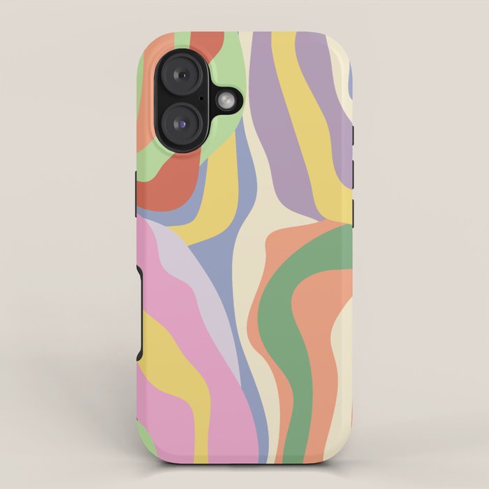 Retro Colorful Swirl Pattern iPhone Case Gallery Image 1