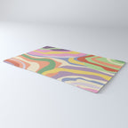 Retro Colorful Swirl Pattern Rug Gallery Image 3