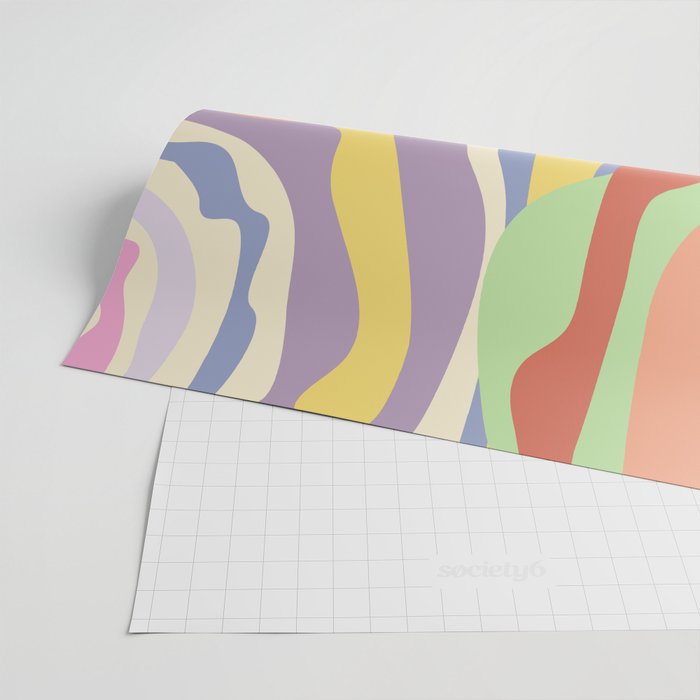 Retro Colorful Swirl Pattern Wrapping Paper Gallery Image 2