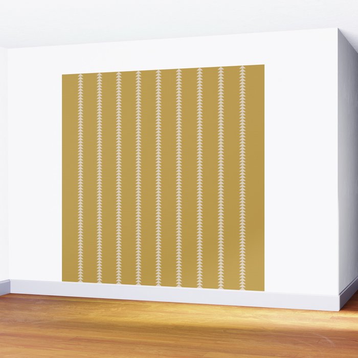 Minimal Triangles - Ochre Yellow Wall Mural Gallery Image 2