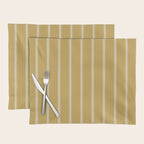 Minimal Triangles - Ochre Yellow Placemat Gallery Image 1