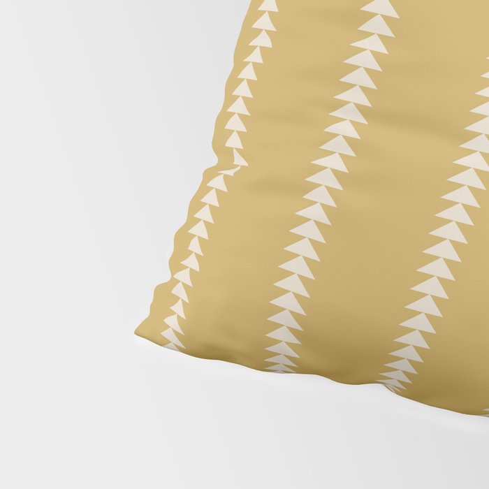Minimal Triangles - Ochre Yellow Pillow Sham Gallery Image 4